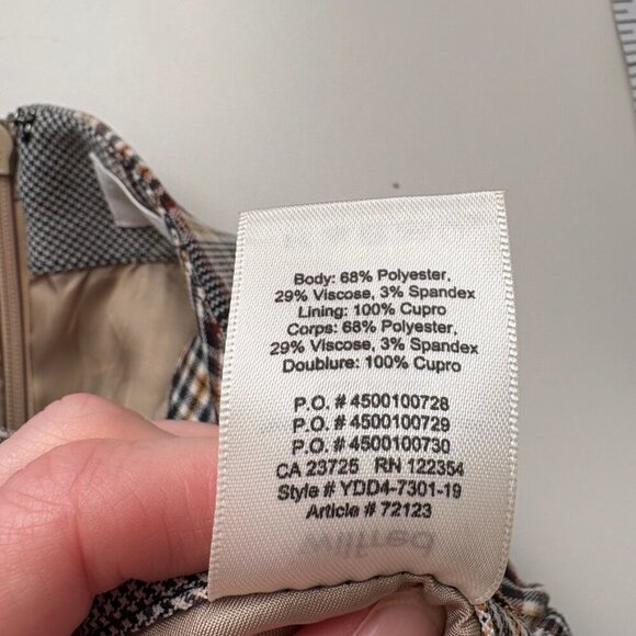 Aritzia Wilfred Dorine Wrap Plaid Wrap Skirt Size 0 - Picture 7 of 7